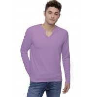 T-shirt col tunisien boutonné manches longues en modal PAUL