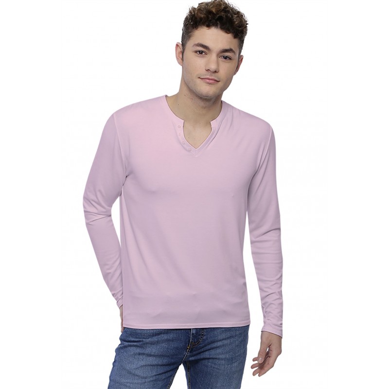 T-shirt col tunisien boutonné manches longues en modal PAUL T-shirt col tunisien boutonné manches longues en modal PAUL