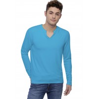 T-shirt col tunisien boutonné manches longues en modal PAUL