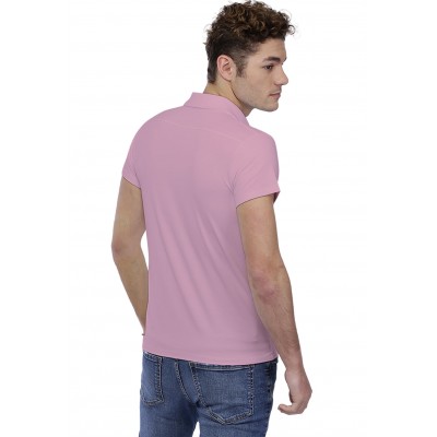 T-shirt col polo couture dos apparente manches courtes en modal RUBEN