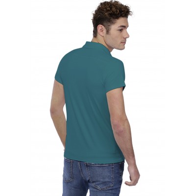 T-shirt col polo couture dos apparente manches courtes en modal RUBEN