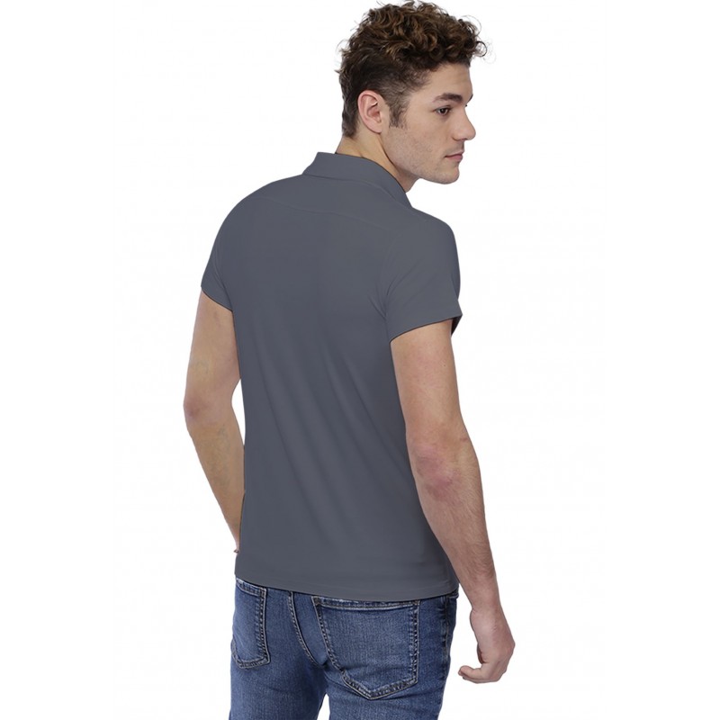 T-shirt col polo couture dos apparente manches courtes en modal RUBEN T-shirt col polo couture dos apparente manches courtes en modal RUBEN