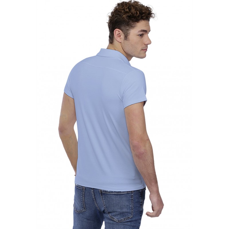 T-shirt col polo couture dos apparente manches courtes en modal RUBEN T-shirt col polo couture dos apparente manches courtes en modal RUBEN