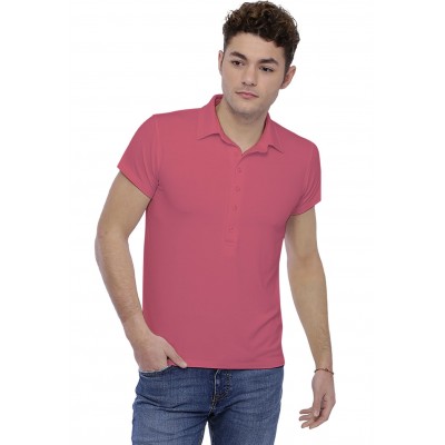 T-shirt col polo couture dos apparente manches courtes en modal RUBEN