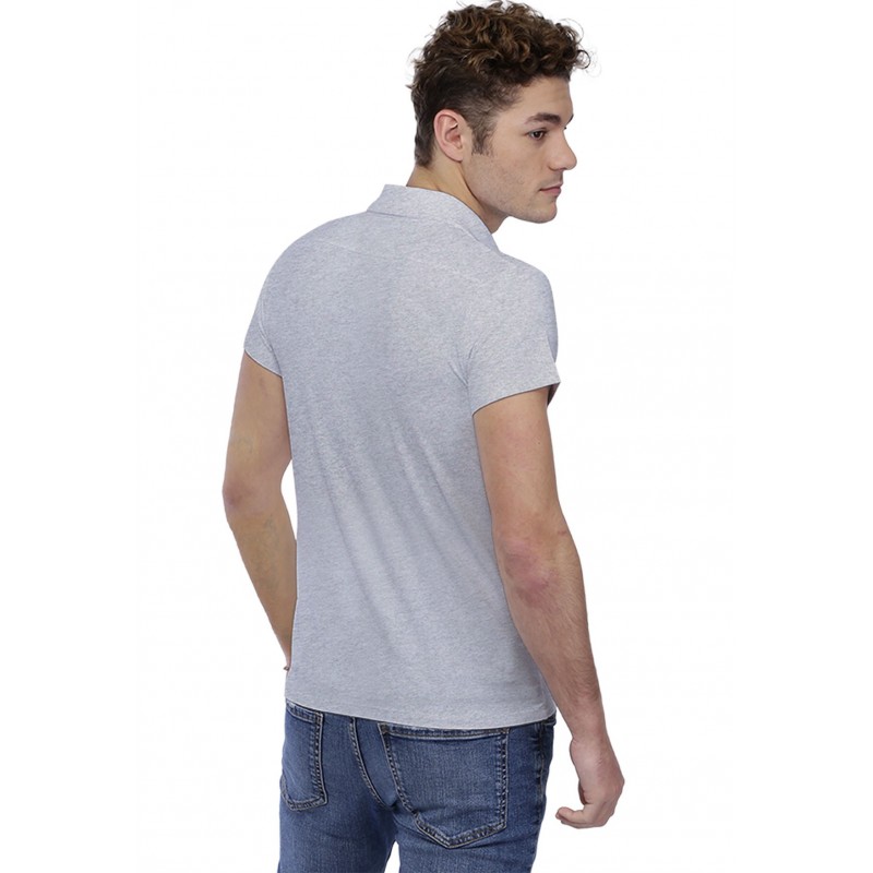 T-shirt col polo couture dos apparente manches courtes en modal RUBEN T-shirt col polo couture dos apparente manches courtes en modal RUBEN