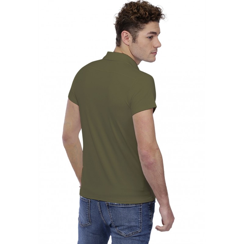 T-shirt col polo couture dos apparente manches courtes en modal RUBEN T-shirt col polo couture dos apparente manches courtes en modal RUBEN