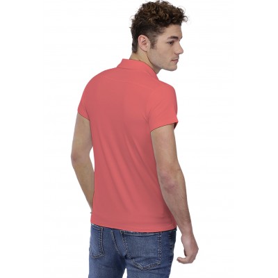 T-shirt col polo couture dos apparente manches courtes en modal RUBEN