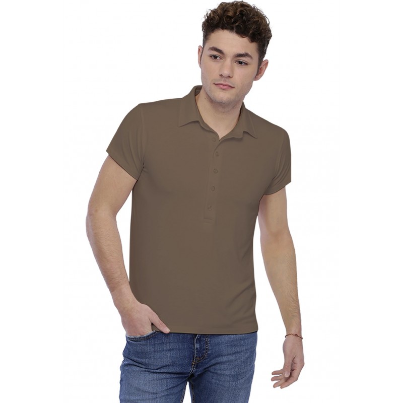 T-shirt col polo couture dos apparente manches courtes en modal RUBEN T-shirt col polo couture dos apparente manches courtes en modal RUBEN
