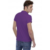 T-shirt col polo couture dos apparente manches courtes en modal RUBEN