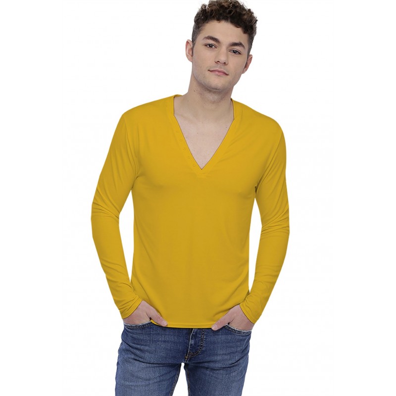 T-shirt col V profond boutonné manches longues en modal PATRICK T-shirt col V profond boutonné manches longues en modal PATRICK