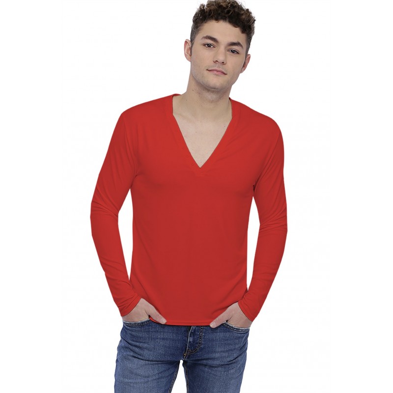 T-shirt col V profond boutonné manches longues en modal PATRICK T-shirt col V profond boutonné manches longues en modal PATRICK