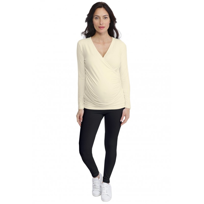 T-shirt cache-coeur de grossesse en modal IRIS T-shirt cache-coeur de grossesse en modal IRIS