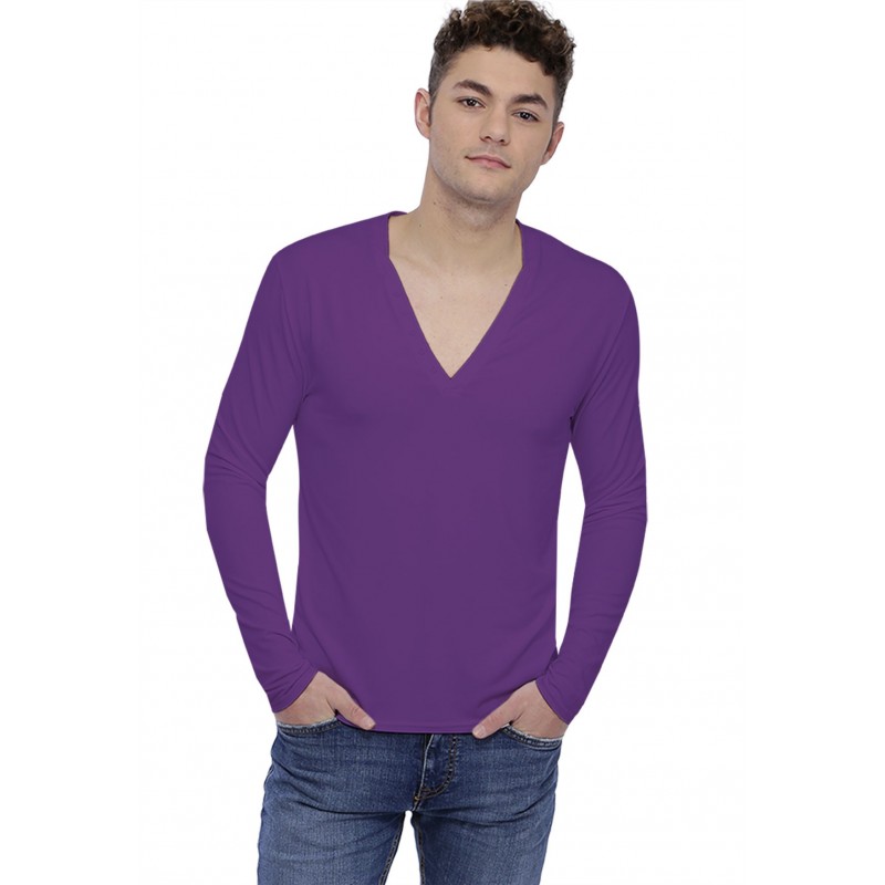 T-shirt col V profond boutonné manches longues en modal PATRICK T-shirt col V profond boutonné manches longues en modal PATRICK