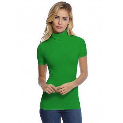 T-shirt col roulé manches courtes en modal CINDY03
