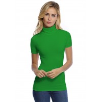 T-shirt col roulé manches courtes en modal CINDY03