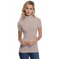 T-shirt col roulé manches courtes en modal CINDY03
