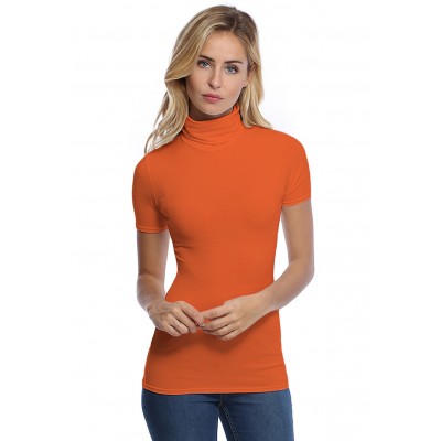 T-shirt col roulé manches courtes en modal CINDY03