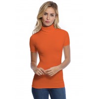 T-shirt col roulé manches courtes en modal CINDY03