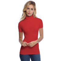 T-shirt col roulé manches courtes en modal CINDY03