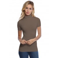 T-shirt col roulé manches courtes en modal CINDY03