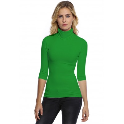 T-shirt col roulé manches 3-4 en modal CINDY04