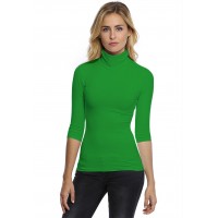 T-shirt col roulé manches 3-4 en modal CINDY04
