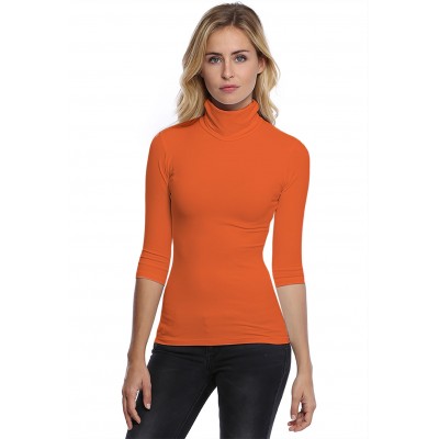 T-shirt col roulé manches 3-4 en modal CINDY04