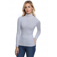 T-shirt col roulé manches longues en modal CINDY05