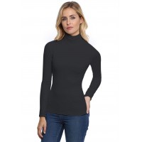 T-shirt col roulé manches longues en modal CINDY05