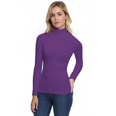 T-shirt col roulé manches longues en modal CINDY05
