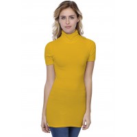 T-shirt long col roulé manches courtes en modal CINDY08