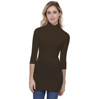 T-shirt long col roulé manches 3-4 en modal CINDY09