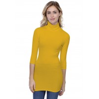 T-shirt long col roulé manches 3-4 en modal CINDY09