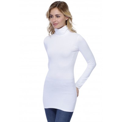 T-shirt long col roulé manches longues en modal CINDY10