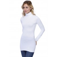 T-shirt long col roulé manches longues en modal CINDY10