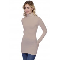 T-shirt long col roulé manches longues en modal CINDY10