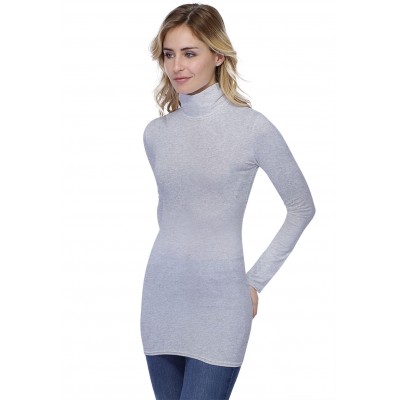 T-shirt long col roulé manches longues en modal CINDY10