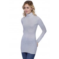 T-shirt long col roulé manches longues en modal CINDY10