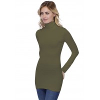 T-shirt long col roulé manches longues en modal CINDY10