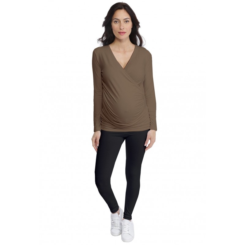 T-shirt cache-coeur de grossesse en modal IRIS T-shirt cache-coeur de grossesse en modal IRIS