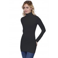 T-shirt long col roulé manches longues en modal CINDY10
