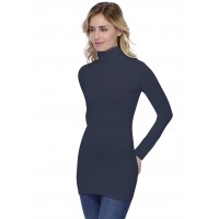 T-shirt long col roulé manches longues en modal CINDY10