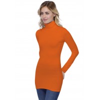 T-shirt long col roulé manches longues en modal CINDY10