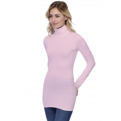 T-shirt long col roulé manches longues en modal CINDY10