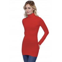 T-shirt long col roulé manches longues en modal CINDY10