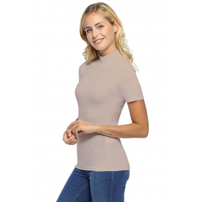 Tee-shirt col montant et manches courtes en modal PENNY03