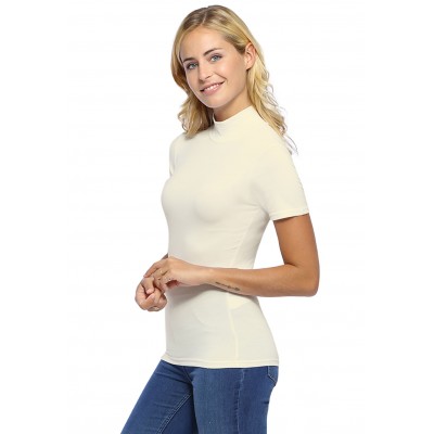 Tee-shirt col montant et manches courtes en modal PENNY03