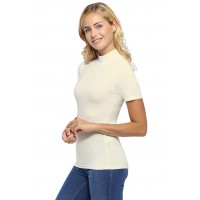 Tee-shirt col montant et manches courtes en modal PENNY03