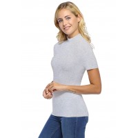 Tee-shirt col montant et manches courtes en modal PENNY03
