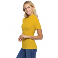 Tee-shirt col montant et manches courtes en modal PENNY03